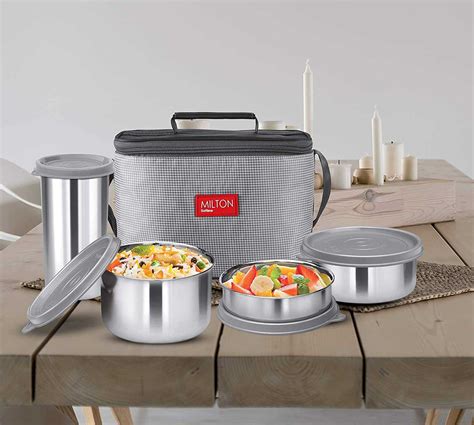 milton stainless steel lunch box|milton lunch box online shopping.